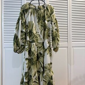 H&M Green Patterned Dress